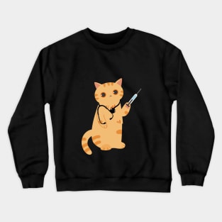 doctor cat Crewneck Sweatshirt